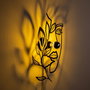 Opviq Lámpara de pared Flower Faced negra